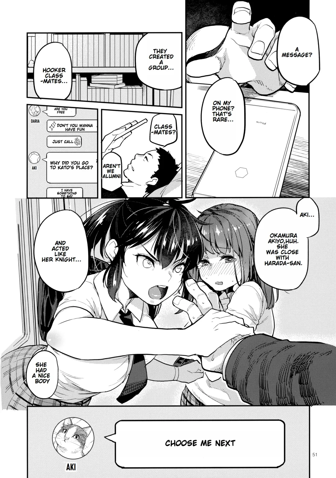 [Kagami - Rei] Doukyuusei Fuuzoku | Hooker Classmates Fhentai - Page 50