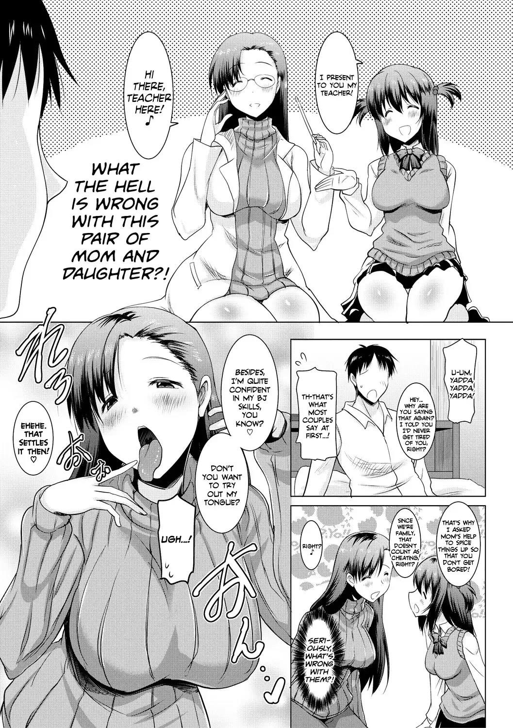 [Pony R] Kyonyuu Oyako no Shita to Shikyuu ni Renzoku Shasei Ch. 1-3 Fhentai - Page 47