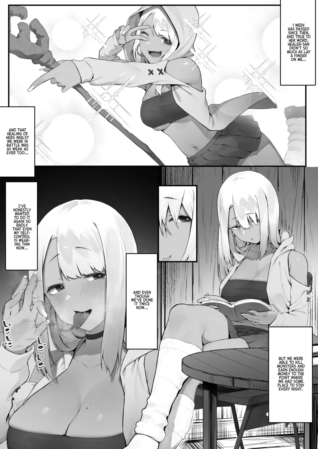 [Nigiri Usagi] Sex Suru to SP o Kaifuku Shitekureru Kuro Gyaru Healer [Kouhen] | The Black Gal Healer who Recovers Your SP When You Have SEX (decensored) Fhentai - Page 3