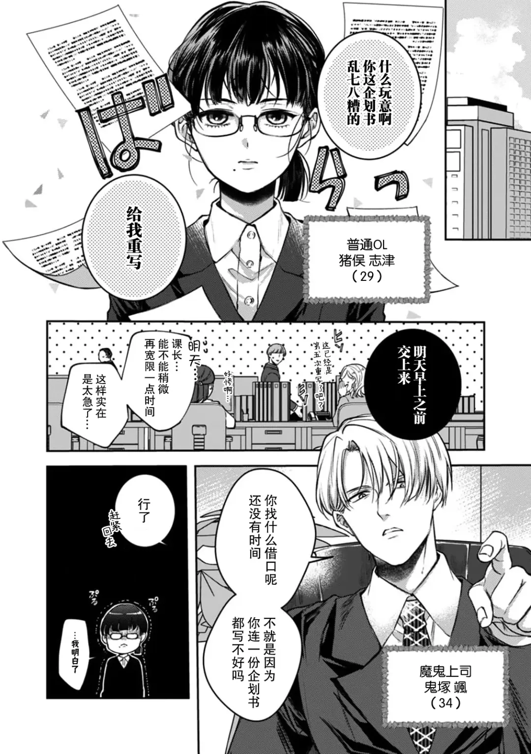 [Konko Yukime] esuemukurabu de ga oni jōshi ni oshioki suru hazu ga…!? | 痴情野兽、加班时和上司在办公室互相交缠 Fhentai - Page 3