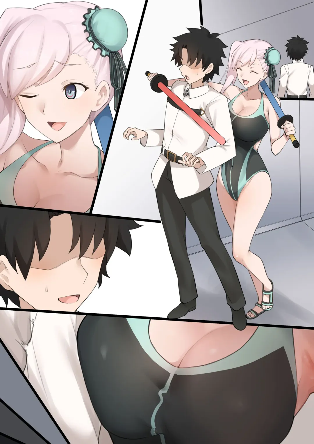 [Terasu Mc] Mizugi Musashi ni Mitsugasareta Ue ni Kokujin Dekachinpo NTR Douga de Medb ni Chinpo Shibakareru Manga Fhentai - Page 8