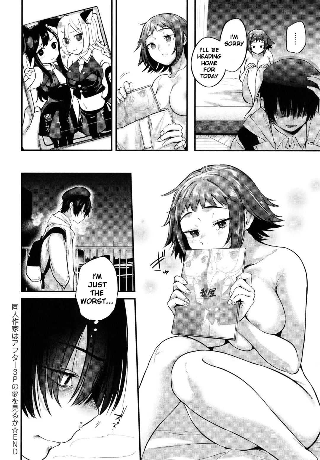 [Gosaiji] Doujin Sakka wa After 3P no Yume o Miru ka | Do Doujin Artists Dream of Having a Cosplayer Threesome? Fhentai - Page 32