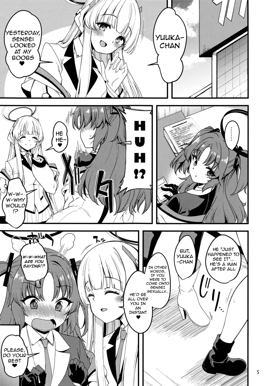 [Gokubuto Mayuge] Sensei Yuuka-chan ni wa Naisho desu yo? | Sensei, Don't Tell Yuuka, Okay? Fhentai - Page 4