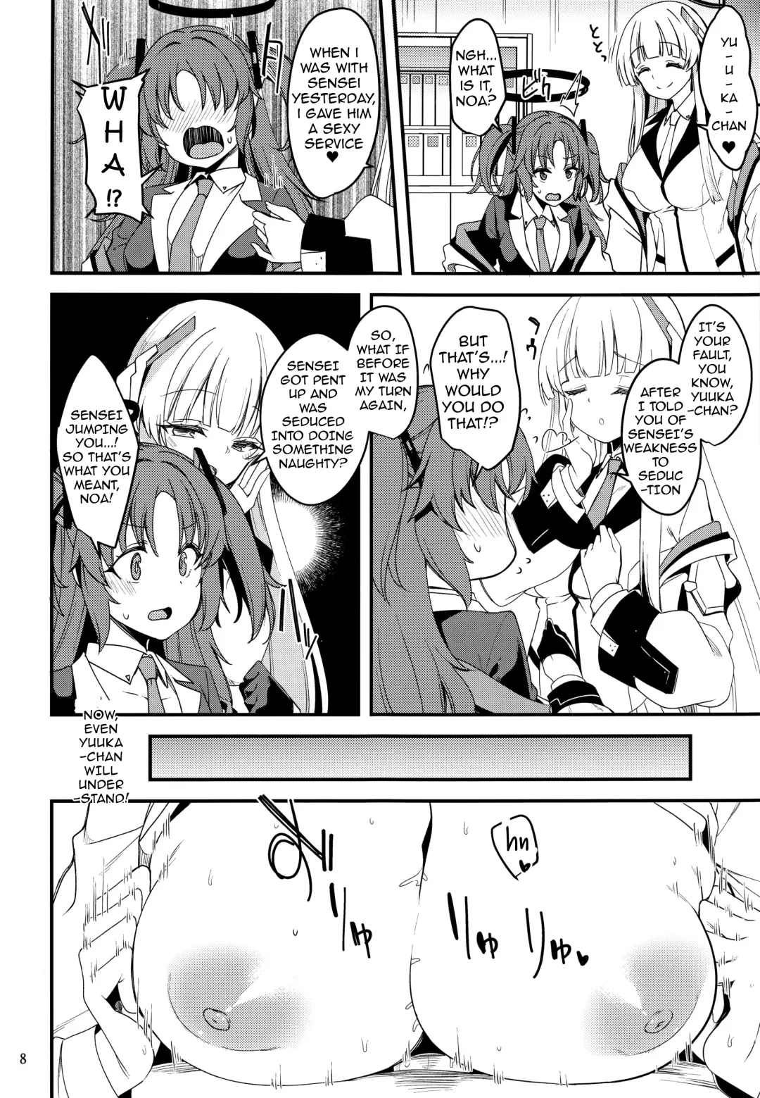 [Gokubuto Mayuge] Sensei Yuuka-chan ni wa Naisho desu yo? | Sensei, Don't Tell Yuuka, Okay? Fhentai - Page 7