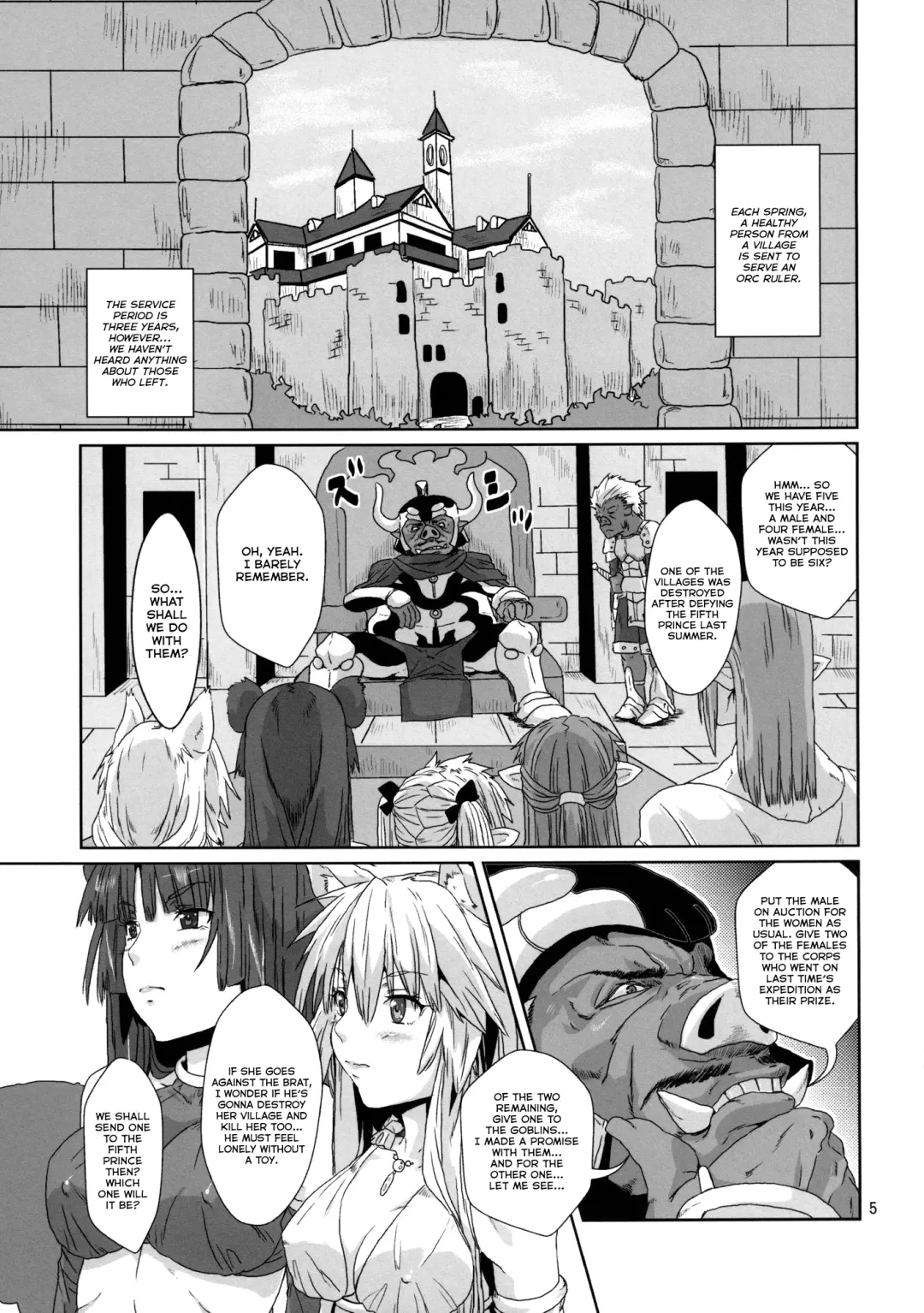 [Risei] Kodomo Orc ni Damasarete Kyouseiteki ni Mushi ni Sanran Saserareru Kemonomimi Elf Fhentai - Page 4