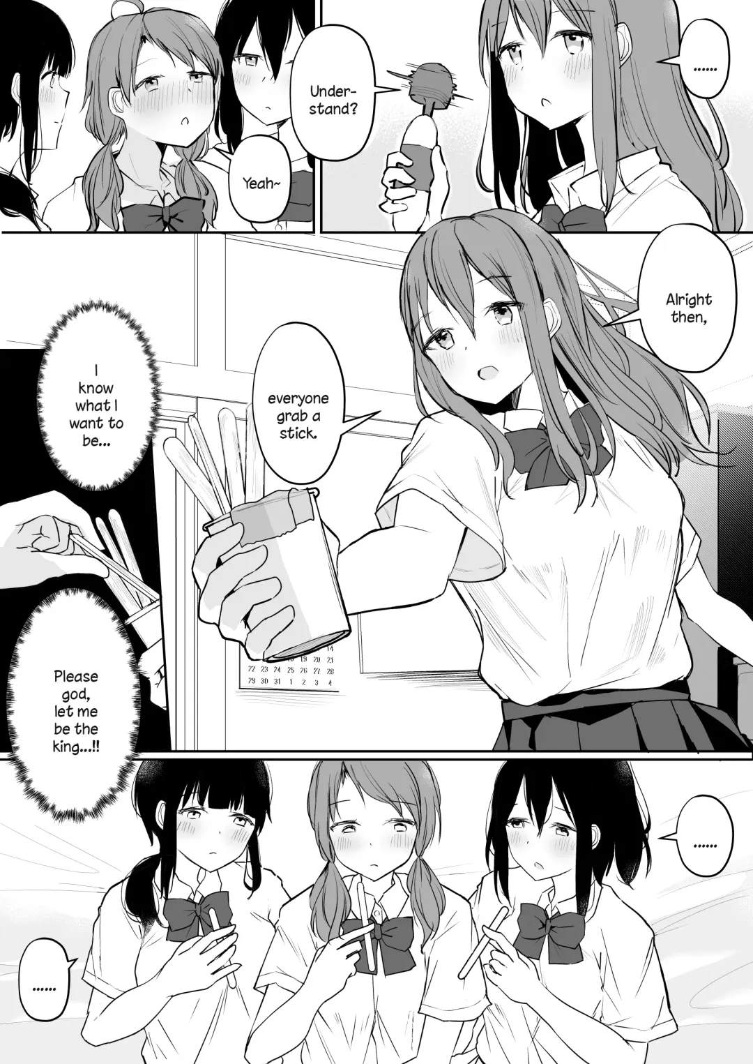 [Maguro Shining] Yuri Zuki Joshi ga Nandemoari no Ousama Game Yatta Kekka... Fhentai - Page 10