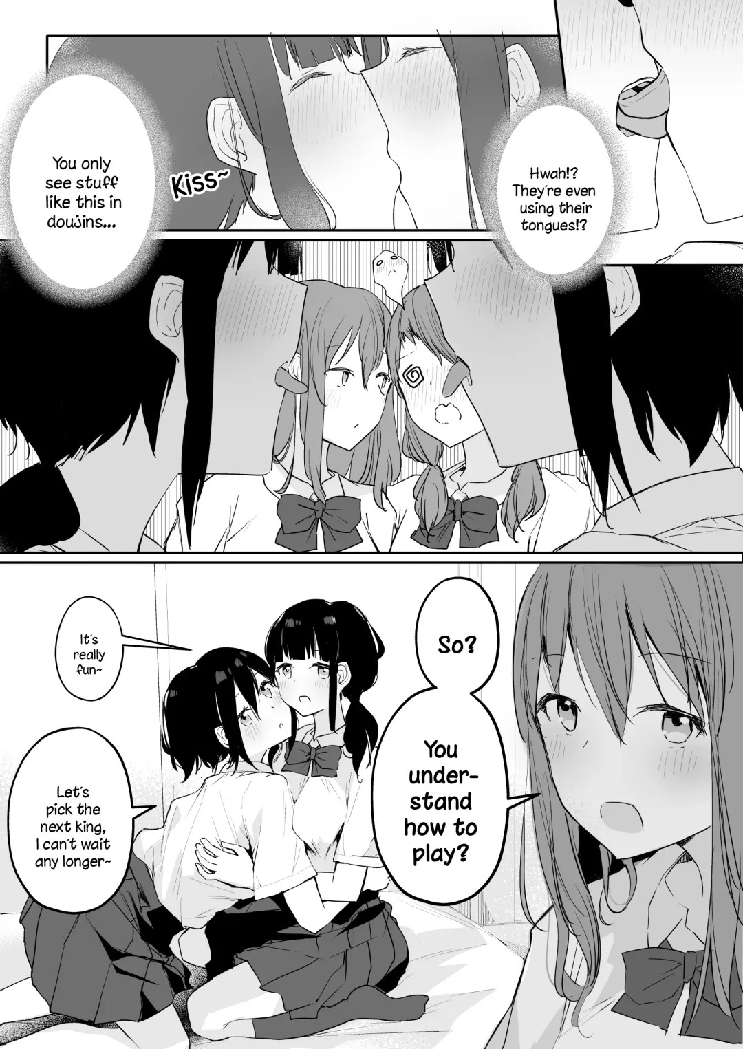 [Maguro Shining] Yuri Zuki Joshi ga Nandemoari no Ousama Game Yatta Kekka... Fhentai - Page 15