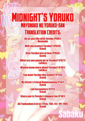 [Sabaku] Mayonaka no Yoruko-san | Midnight's Yoruko Fhentai - Page 199