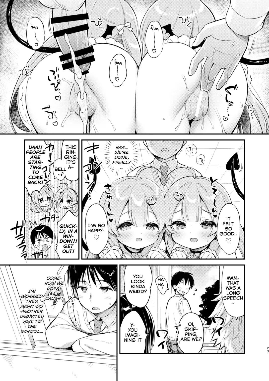 [Usashiro Mani] Totsugeki Futago Succubus-chan 2 | Attack of Succubus Twins 2 Fhentai - Page 23