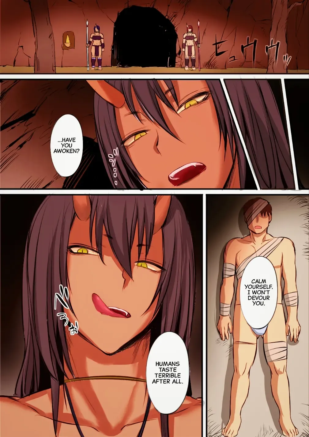 [Nishi Shizumu] Oni ni Haiboku Shita Boukensha ga Rachi Sarete Kozukuri Suru Hanashi | A Story About How An Adventurer Who Was Beaten By An Oni Got Captured To Make Babies [English] [CulturedCommissions](colored） Fhentai - Page 3