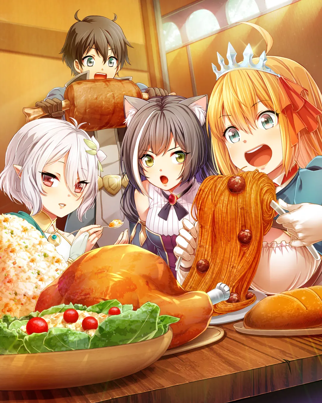 Yuri Connect! Re:Dive ~Harapeco Oujo-sama to Tsundere Neko Musume no Yuri Ecchi Seikatsu~ Fhentai - Page 96