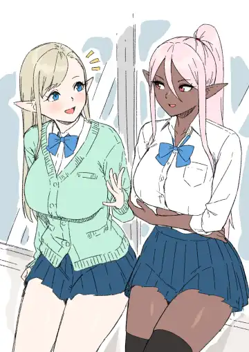 Read [Kaba] Konna Ero Manga Attara Yomitai na "Elf JK to Dark Elf JK Hen" - Fhentai