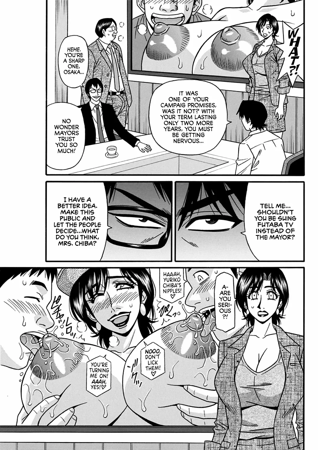 [Ozaki Akira] Hitozuma Shichou no Inbi na Seikou Kaikaku | Erotic Reforms Of Sex By A Married Female Mayor Fhentai - Page 119