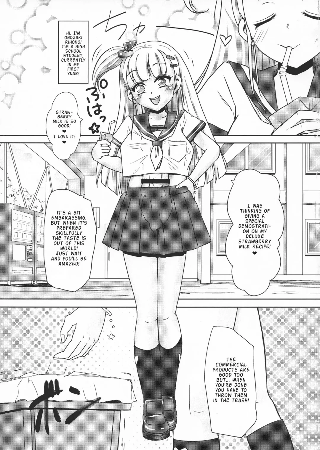 [Daitouchi Runoru] Futanari JK no Ichigo Milk no Tsukurikata | The Futanari High-schooler's Strawberry Milk Recipe Fhentai - Page 3