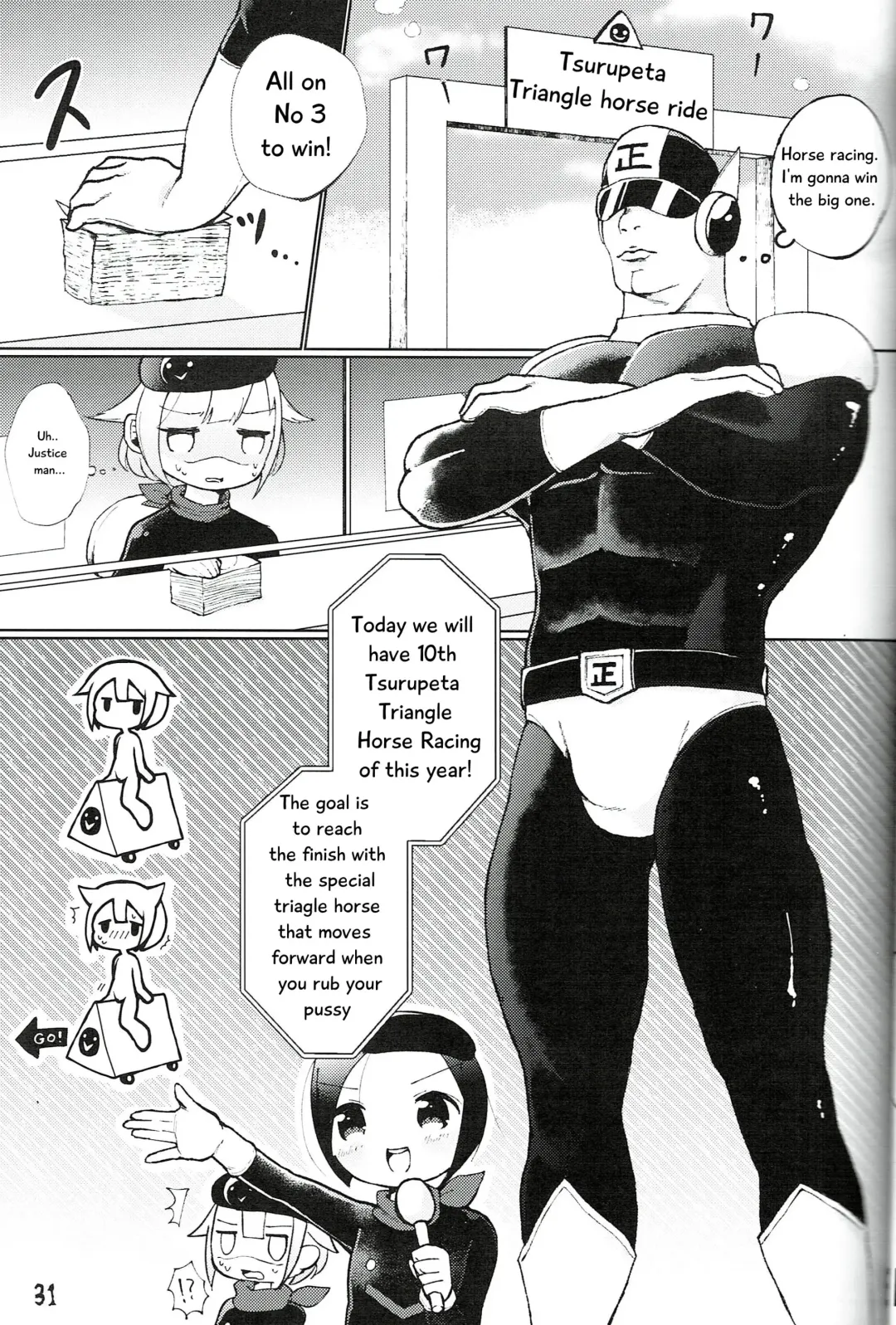 Tsurupeta Kenkyuusho Triangle horse race Fhentai - Page 3