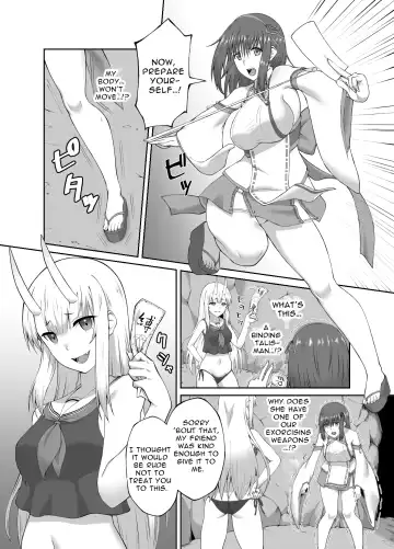 [Minase Yowkow] Taimashi Daraku Osen ~Futanari ni Ochita Taima Miko wa Inran Mesu Oni-ka~ | Depraved Exorcist Corruption ~perverted phallic pleasures turn shrine maidens to lewd demons~ Fhentai - Page 7