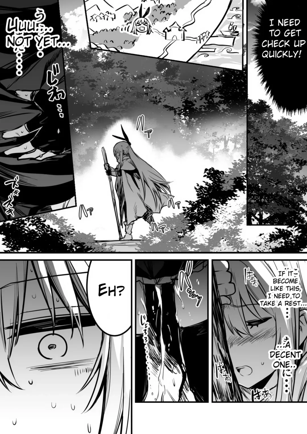 [Lefthand] Furtuneteller-chan who worry about Adventure-chan's unusual symptom and take a look at it and Adventure-chan who unknowingly got knock up and  give birth to demi-human child in distant land Fhentai - Page 7