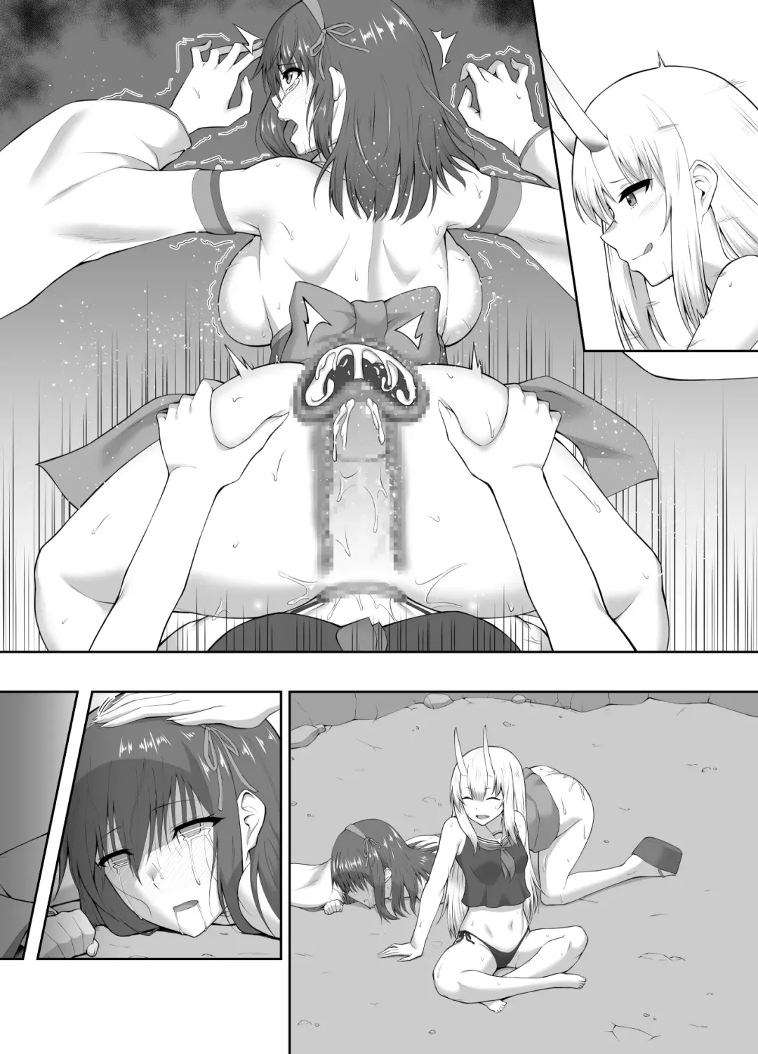 [Minase Yowkow] Taimashi Daraku Osen ~Futanari ni Ochita Taima Miko wa Inran Mesu Oni-ka~ | Suppressor Falls to Depravity ~Exterminator Miko Turns into a Slutty Futanari Oni~ Fhentai - Page 46
