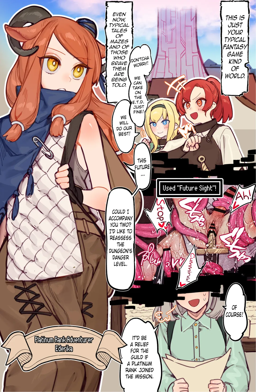 [Mirin To Chikuwa] Yoku Aru Ero Trap Dungeon Mono -Mirai ga Mieru kara ETD nante Yoyuu dashi Joukyuu Boukensha ga Seiyoku ni Makeru Wake Nai Hen- Fhentai - Page 3