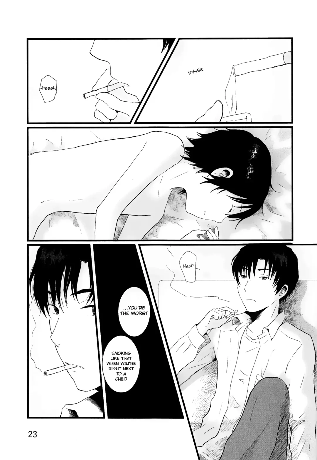 [Hazuki] Heya o Yogosu Neko no Shitsukekata Cigarette | How to house train a kitty + Cigarette Fhentai - Page 22