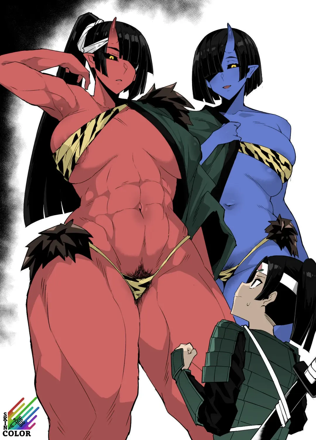 [Arimura Daikon] Oni no Shimai ni Shiboritorareru Momo-kun Fhentai - Page 1