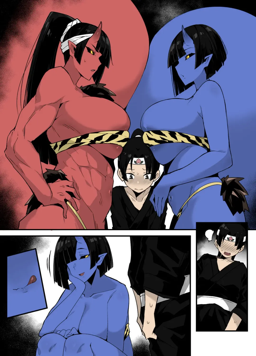 [Arimura Daikon] Oni no Shimai ni Shiboritorareru Momo-kun Fhentai - Page 2