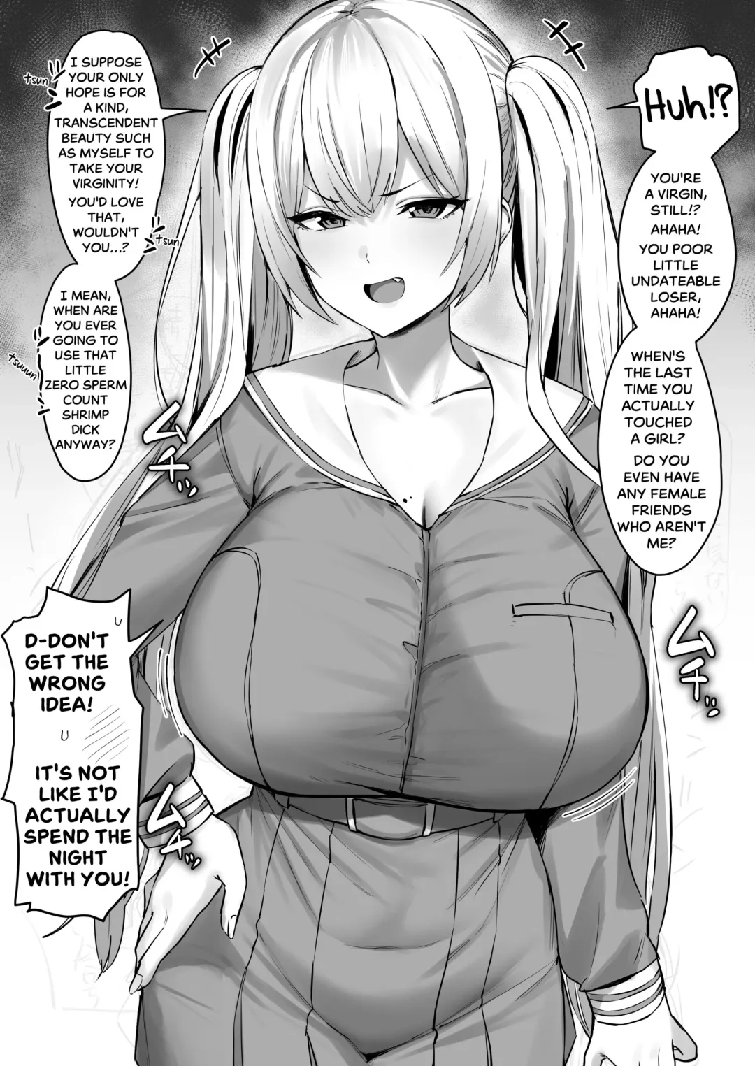 [Hotate-chan] Katte ni Doutei to Kanchigai shite kuru Kotekote no Tsundere Kinpatsu Twintail | Tsuper Tsundere Twintail Blonde Mistakes You as a Virgin Fhentai - Page 1