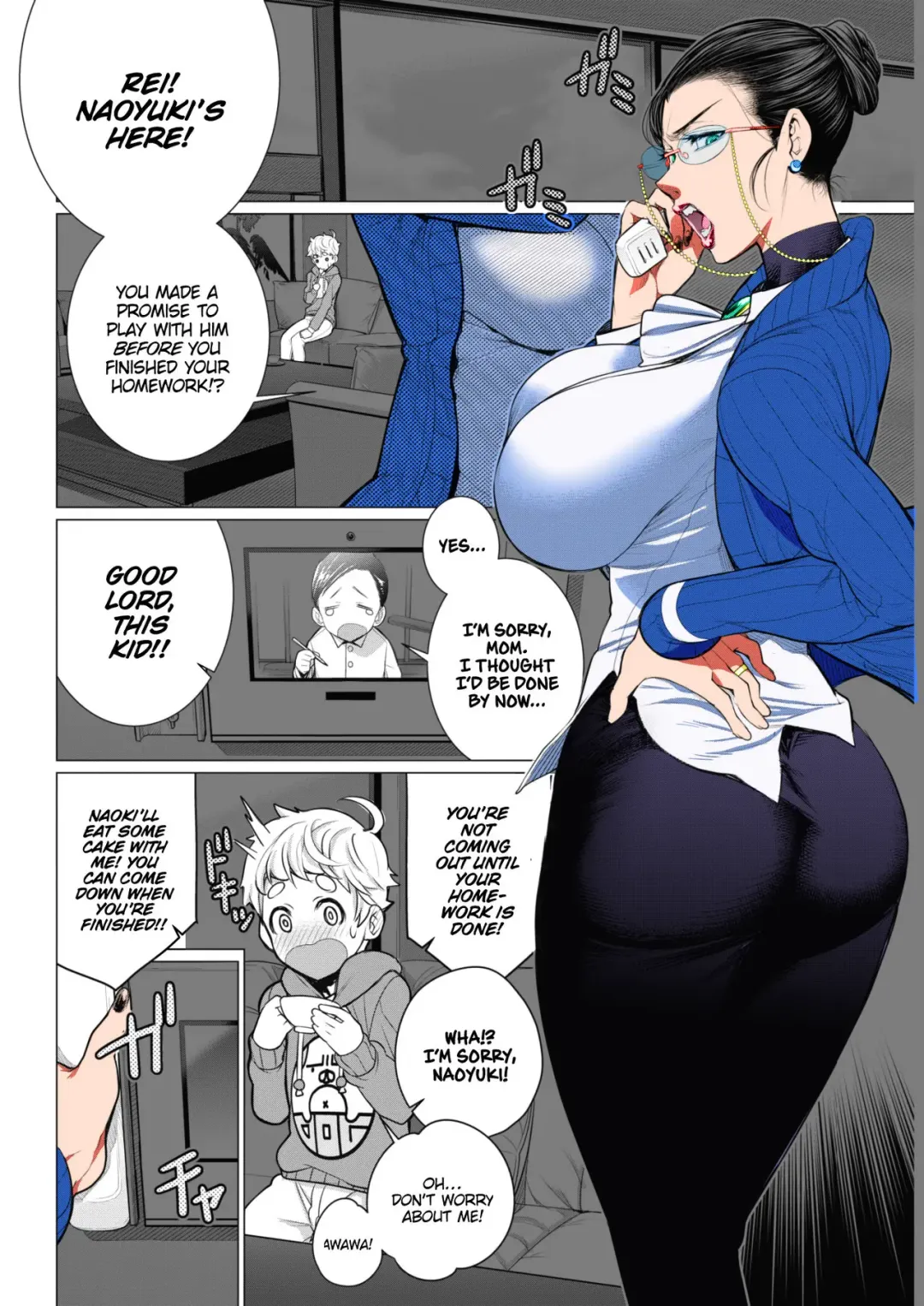 [Minamida Usuke] Dokidoki Kyouiku Mama | Heart-Pounding Helicopter Mom Fhentai - Page 2