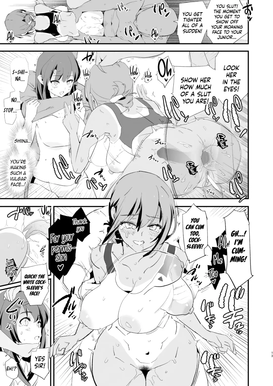 [Dokurosan] Watashi-tachi no Onaho Koukan Gasshuku Ichinichime to Futsukame! + Omake | Our Exchange Cocksleeve Camp - First and Second Day! + Extra & Bonus Paper (decensored) Fhentai - Page 13