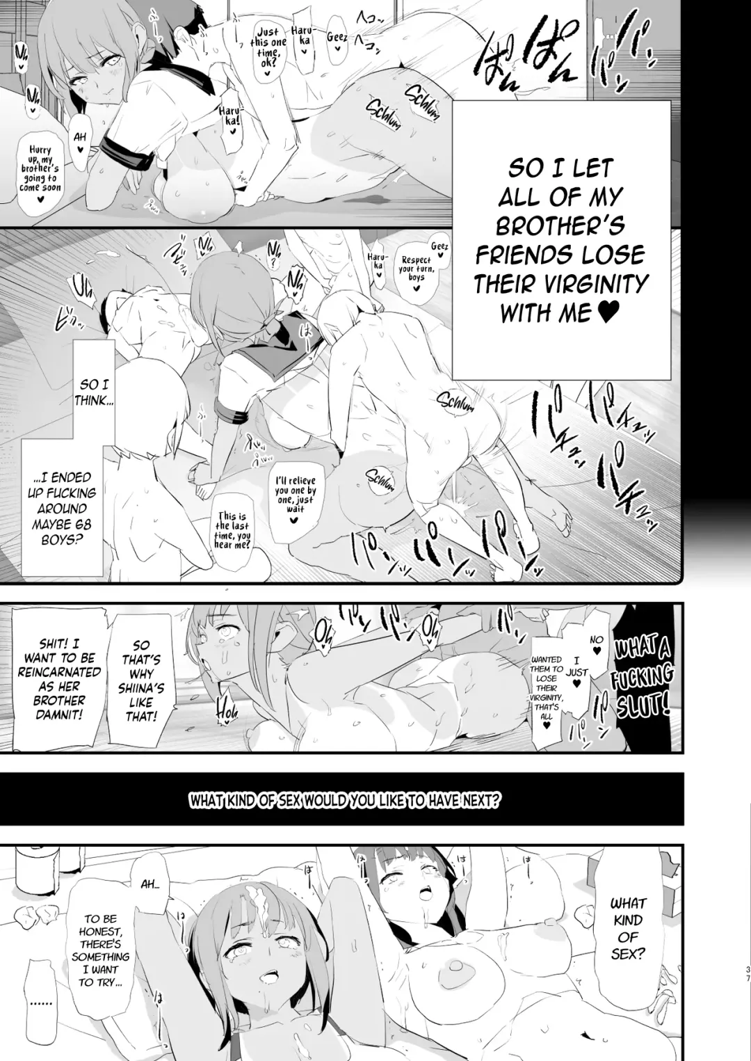 [Dokurosan] Watashi-tachi no Onaho Koukan Gasshuku Ichinichime to Futsukame! + Omake | Our Exchange Cocksleeve Camp - First and Second Day! + Extra & Bonus Paper (decensored) Fhentai - Page 37