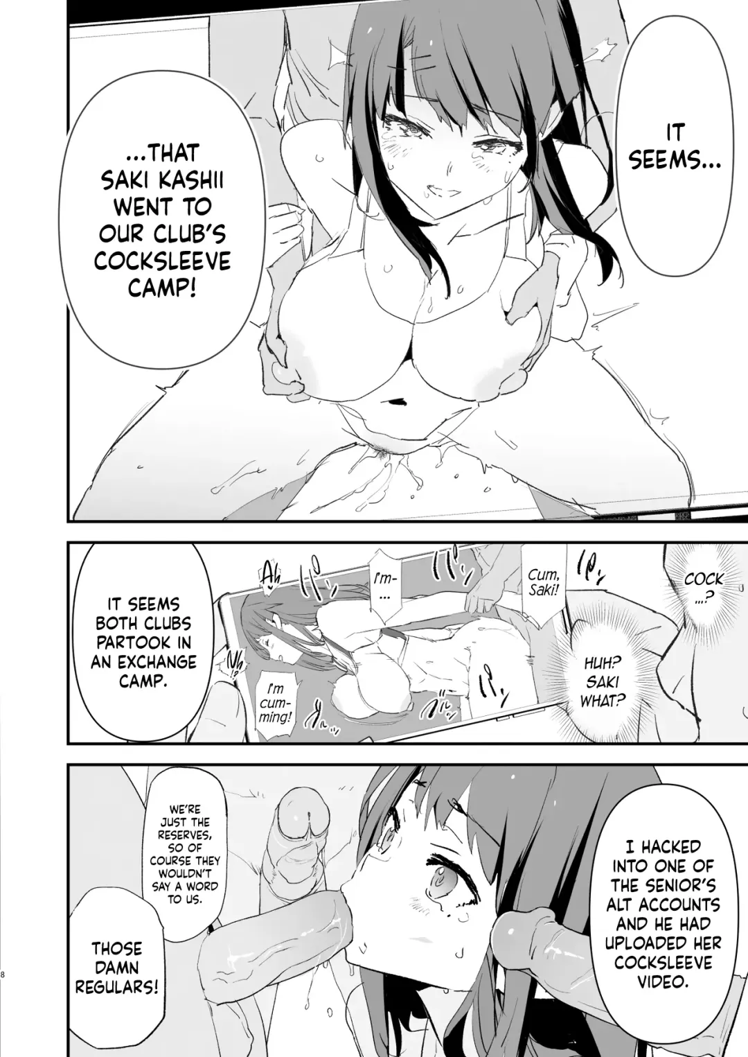 [Dokurosan] Watashi-tachi no Onaho Koukan Gasshuku Ichinichime to Futsukame! + Omake | Our Exchange Cocksleeve Camp - First and Second Day! + Extra & Bonus Paper (decensored) Fhentai - Page 8