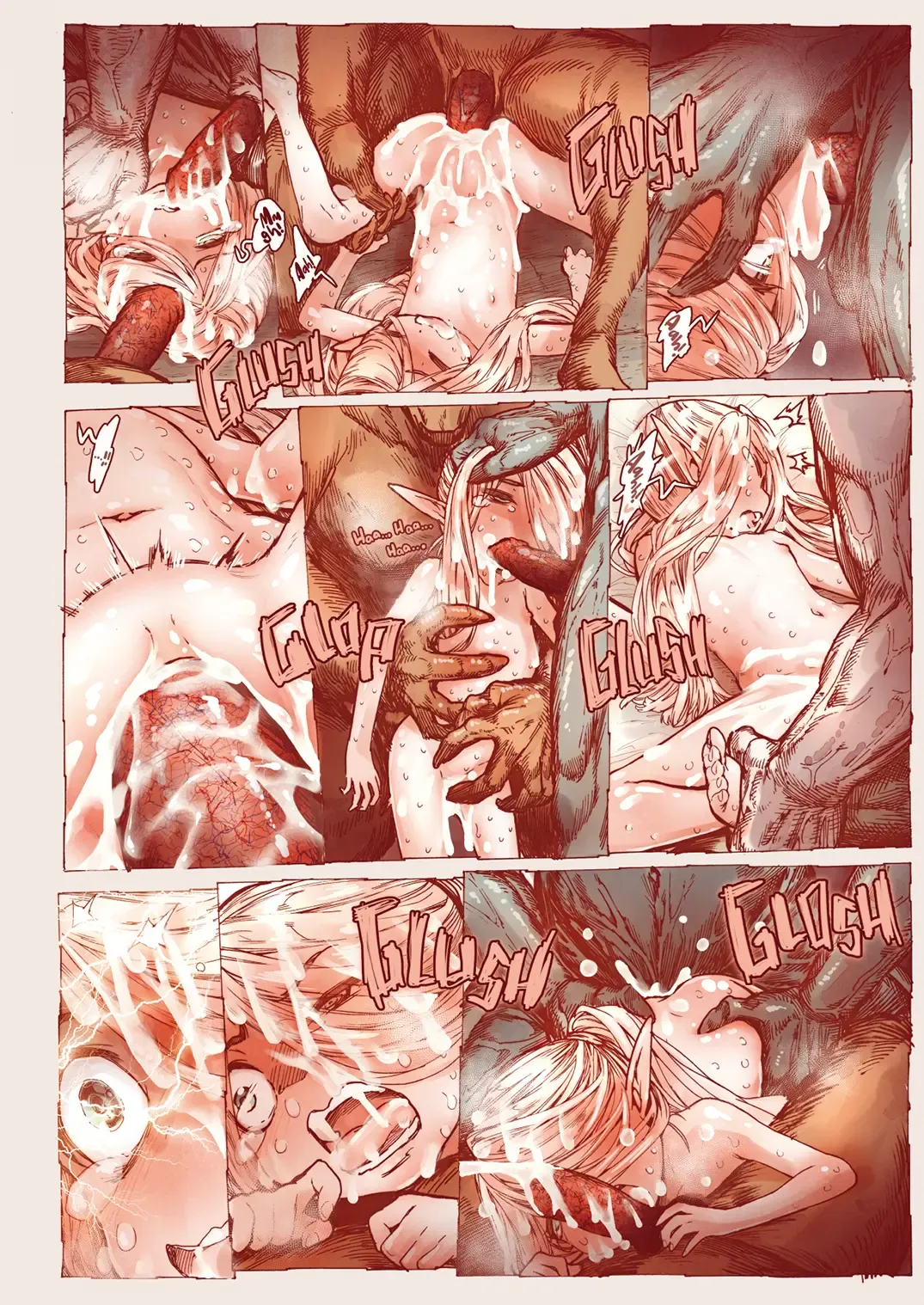 [Kyaradain] The Little Elf and the Savage Beastmen (decensored) Fhentai - Page 37