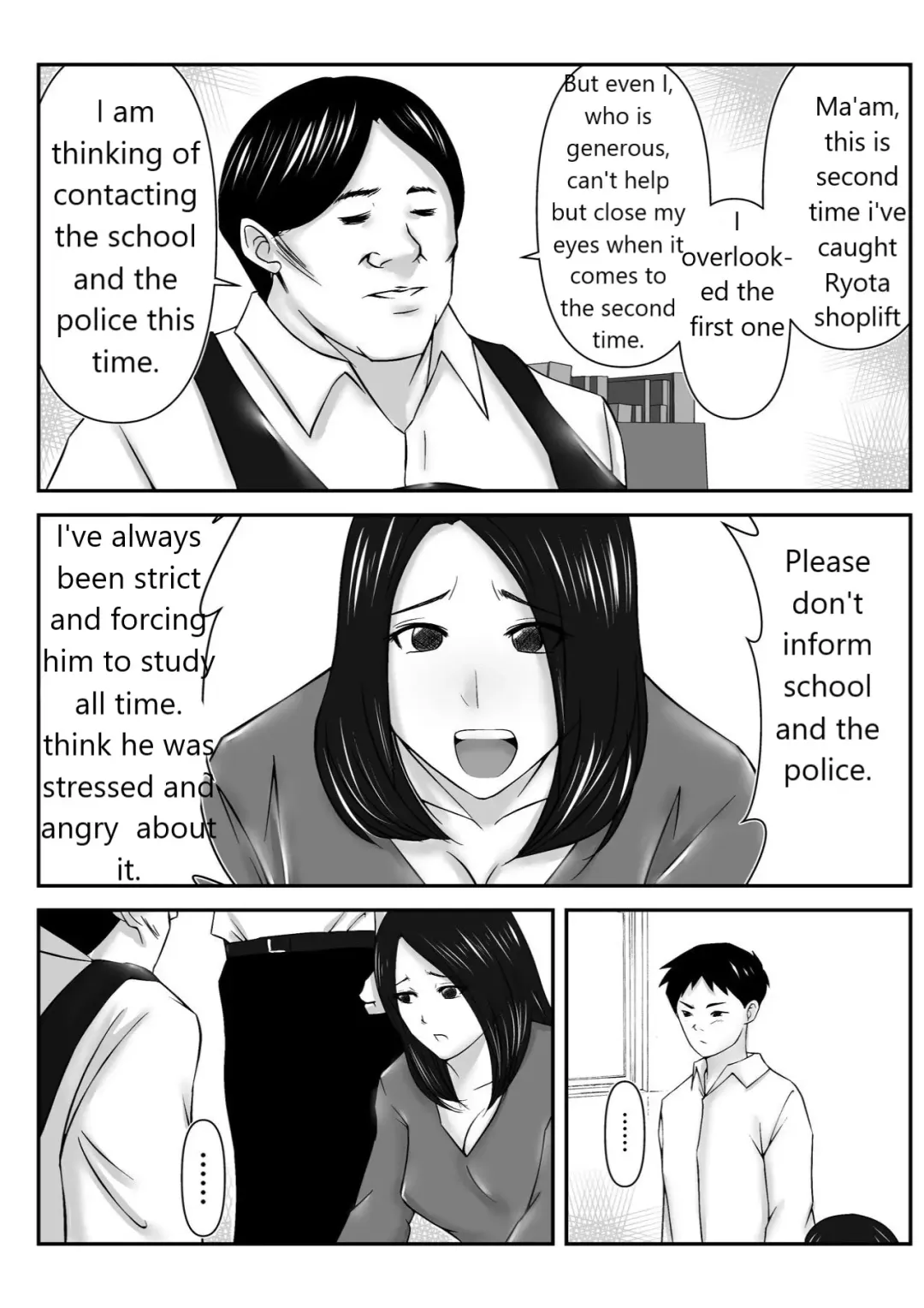 Boku no Me no Mae de Kaa-san ga Conveni Tenchou ya Daigakusei-tachi ni Rinkansareta no wa, Mambiki wo Shita Boku no Sei da...! Fhentai - Page 4