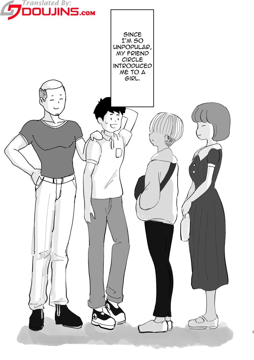 Motenai ore o Mikaneta Tomodachi ga Onnanoko o Shokai Shite Kureta Hanashi. Fhentai - Page 2