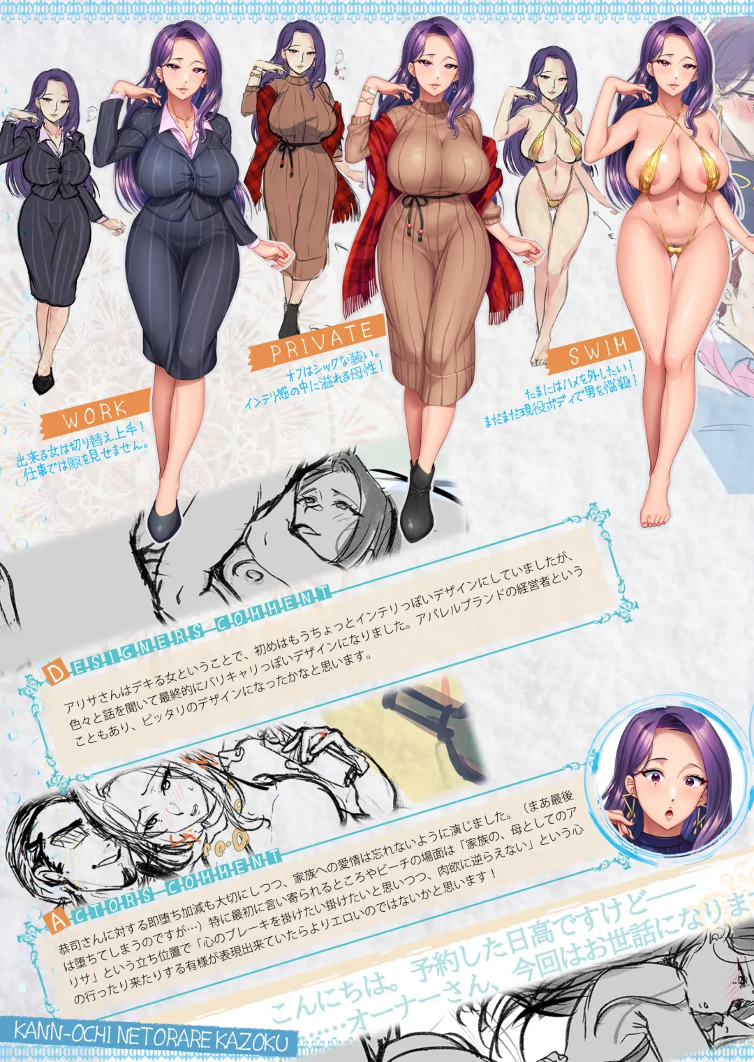 [Minamoto] Kan'ochi x Netorare Kazoku ~Anata, Yurushite. Watakushi-tachi, Uwaki Sex ni Honki de Hamacchatta no~ -Settei Shiryoushuu- Fhentai - Page 5