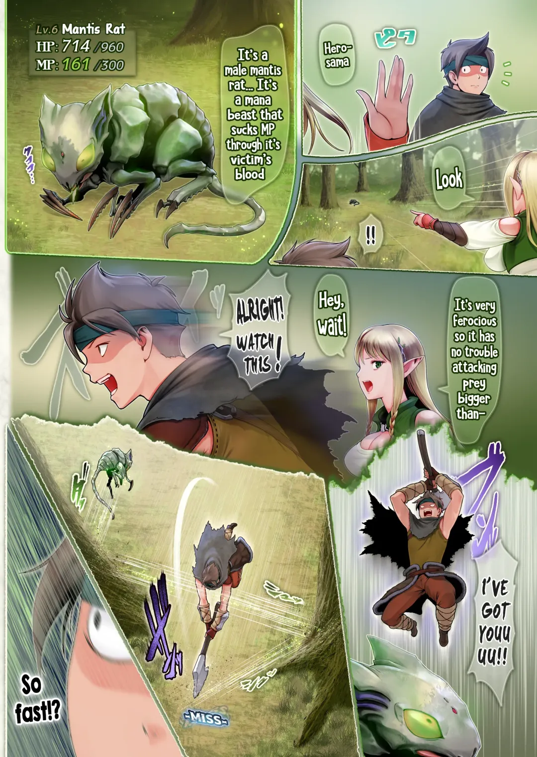 Fel to Mana no Mori -Taieki de Tairyoku Kaifuku sasetekureru Bakunyuu Healer Elf- | Fel and the Forest of Mana -The big titty elf healer recovers my stamina with her bodily fluids- Fhentai - Page 10