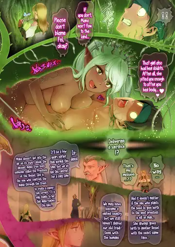 Fel to Mana no Mori -Taieki de Tairyoku Kaifuku sasetekureru Bakunyuu Healer Elf- | Fel and the Forest of Mana -The big titty elf healer recovers my stamina with her bodily fluids- Fhentai - Page 47