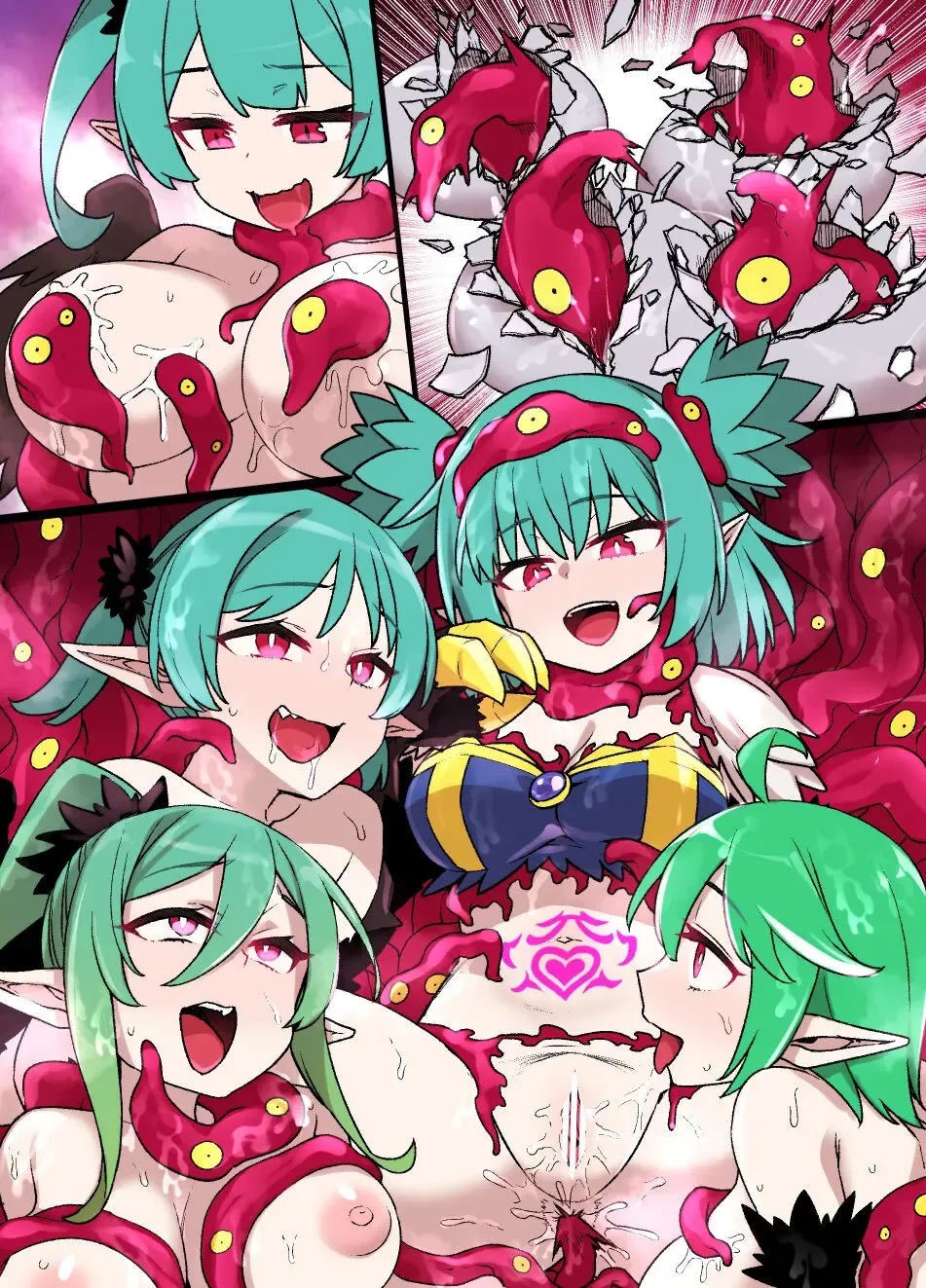 [Kusayarou] Shokushu no Naedoko Dorei ni Naru Harpy-tachi Fhentai - Page 8