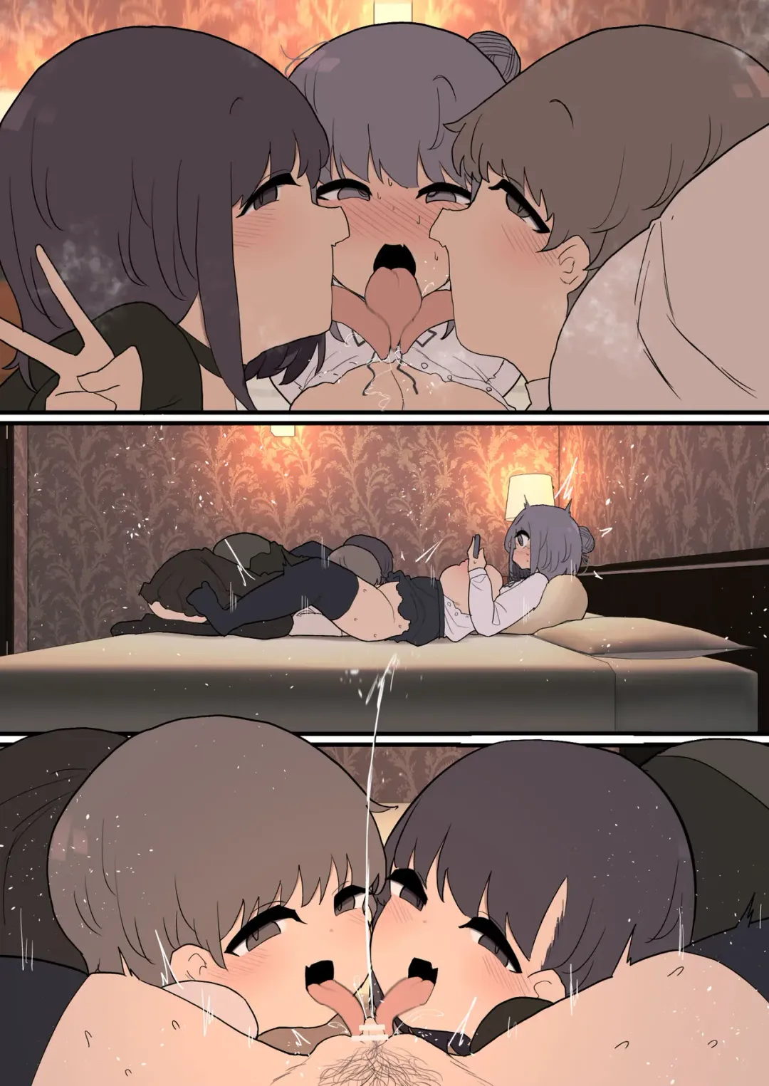 [Momomo - Momomo Gasshuukoku] Motemote Harem Settai o Ukeru Joshidaisei-chan Manko Fhentai - Page 6