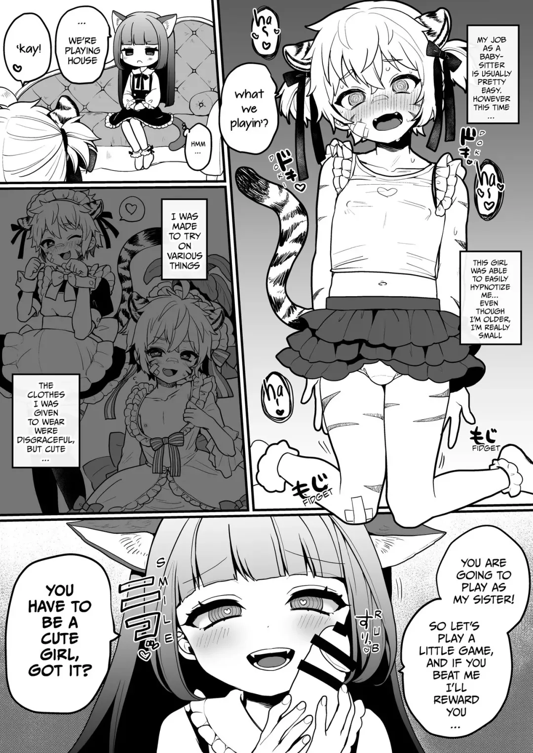 [Poron] Omamagoto de Imouto yaku o Yarasareru Manga | Dress Up Fhentai - Page 1