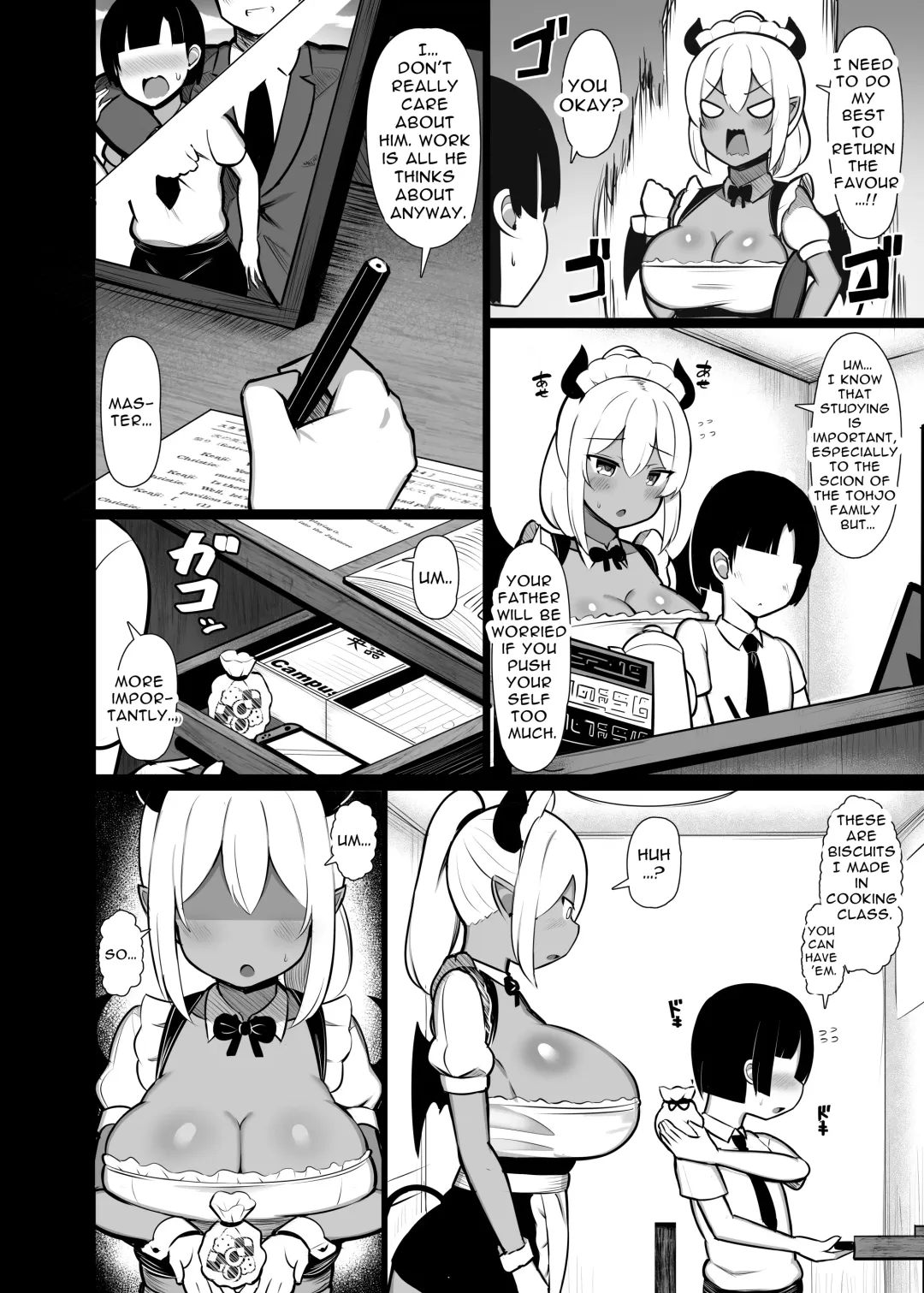 [Jakko] Goshujin-sama no Ochinchin wa Yuzurenai ~Succubus Maid to Nukirobo Maid~ Fhentai - Page 4