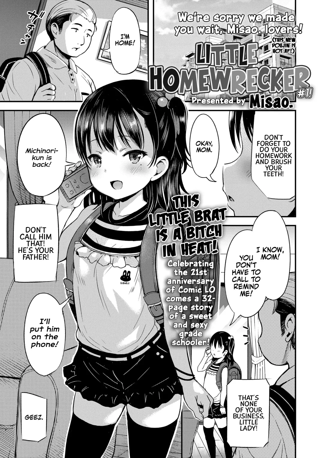 [Misao.] Kateinai Puchi Furin Zenpen | Little Homewrecker #1 Fhentai - Page 1