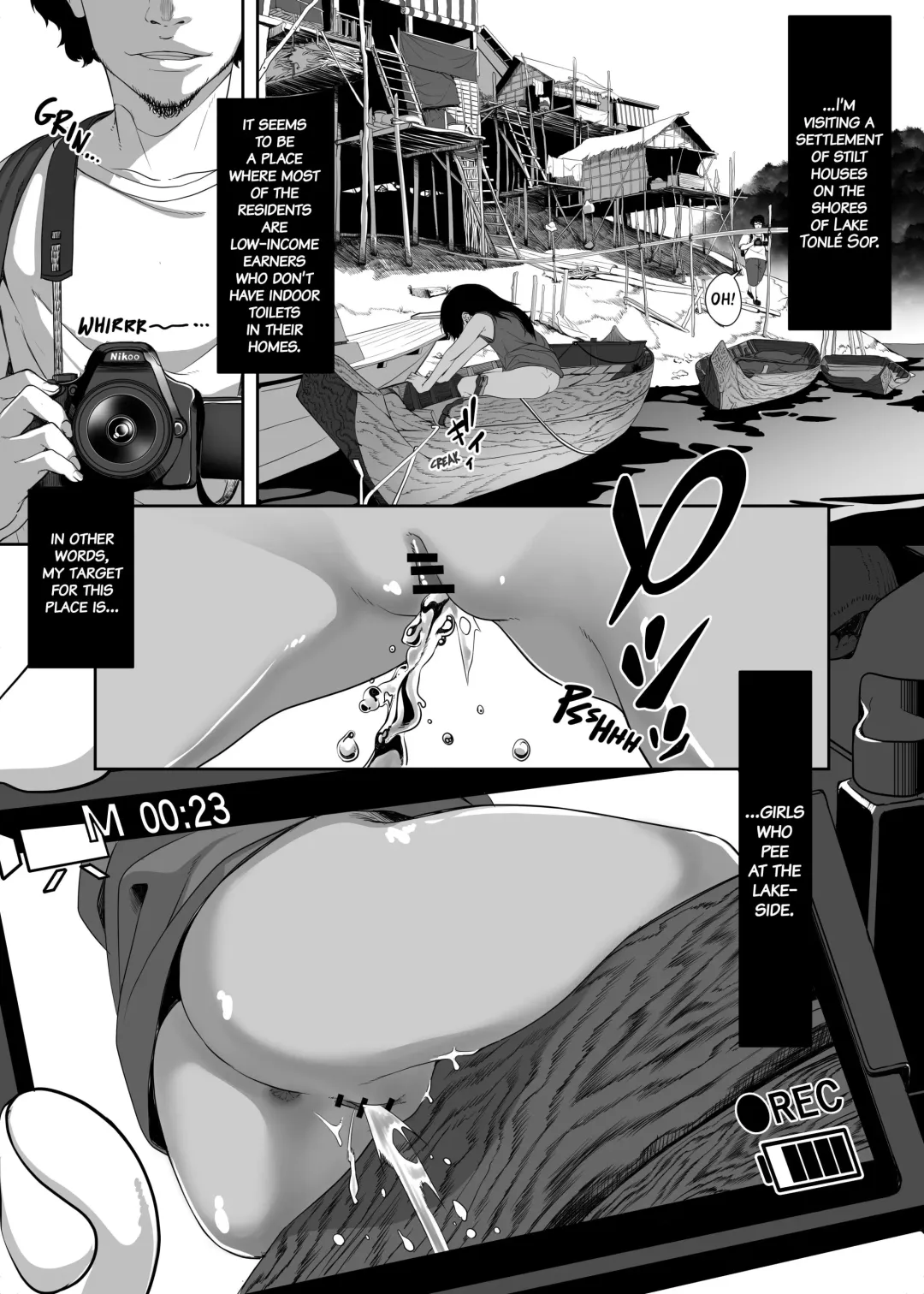 [Numata Shizumu] Asia no Hinminkutsu de Hounyou Tousatsu Shitetara Tsurutsuru Omanko Kaeta Hanashi | That Time I Took Peeping Photos of Girls Urinating in an Asian Slum and Bought a Smooth Pussy Fhentai - Page 5