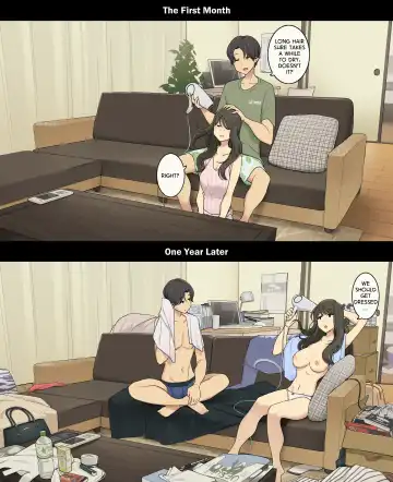 [Wakamatsu] Dousei Seikatsu Ikkagetsume to Ichinen Ato, Asaokite kara Shuushin made no Hikaku | A Day in the Life of a Couple: Their First Month Living Together vs. One Year Later Fhentai - Page 13