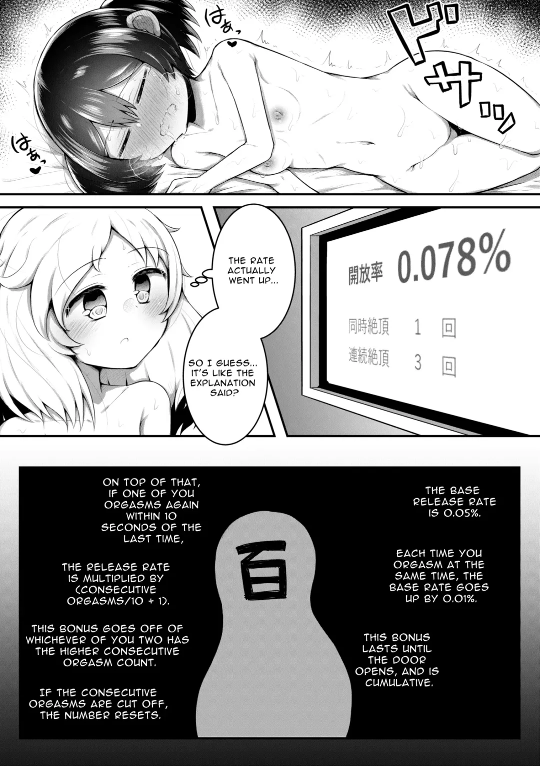 [Toro Ochi] Zecchou suru to 0.05% no Kakuritsu de Derareru Heya | 1 Orgasm = 0.05% Chance of Escape Fhentai - Page 22