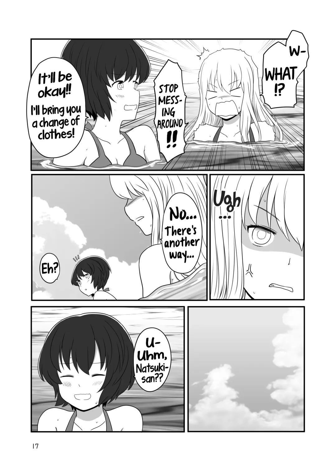 [Kurosawa Karura] Umi de Roshutsu Play Shichau Yuriple | A yuri couple does exhibitionism at the beach Fhentai - Page 16