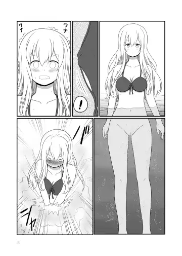 [Kurosawa Karura] Umi de Roshutsu Play Shichau Yuriple | A yuri couple does exhibitionism at the beach Fhentai - Page 10