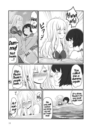 [Kurosawa Karura] Umi de Roshutsu Play Shichau Yuriple | A yuri couple does exhibitionism at the beach Fhentai - Page 12
