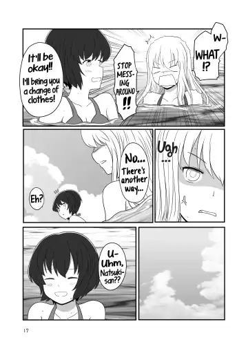 [Kurosawa Karura] Umi de Roshutsu Play Shichau Yuriple | A yuri couple does exhibitionism at the beach Fhentai - Page 16