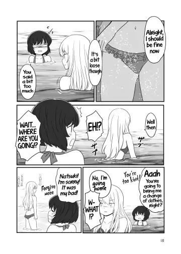 [Kurosawa Karura] Umi de Roshutsu Play Shichau Yuriple | A yuri couple does exhibitionism at the beach Fhentai - Page 17